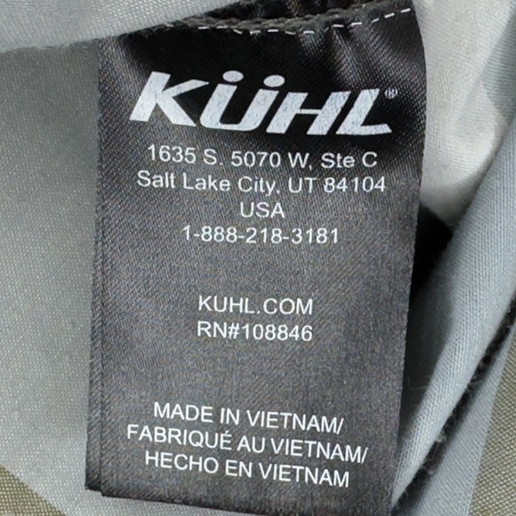 KUHL Styk Tapered Fit Mens Small Green Blue‎ Plaid Short Sleeve Shirt Outdoors - Picture 6 of 11